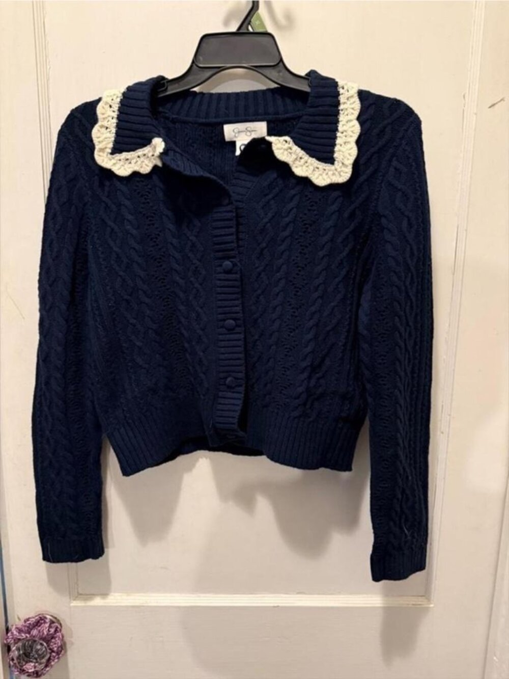 Jessica Simpson Women's Navy and Blue Cardigan